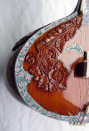 carvings on tabli with peacock 