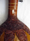 Gulu or neck joint on sitar